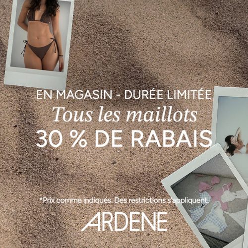 30% DE RABAIS sur tous les maillots #ardenelove