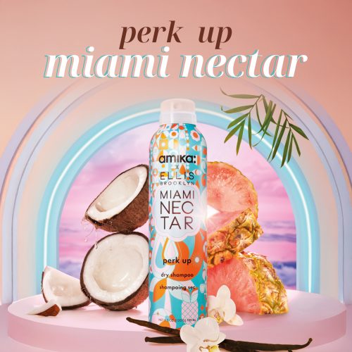 Nouveau shampooing sec Amika Perk Up édition limitée Miami Nectar chez Beauté Star