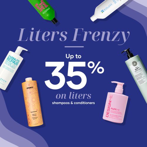 Save big on liter size shampoo and conditioner