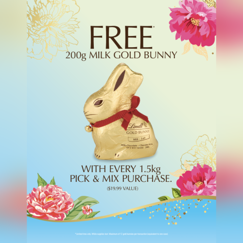 Outlet ONLY: Get a FREE 200g Milk GOLD BUNNY!