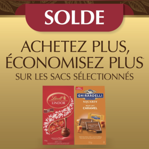 Sacs LINDOR & GHIRARDELLI : 2 pour 22 $ !