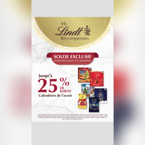 (English) MyLindt Rewards: Advent Offer – Up to 25% off!